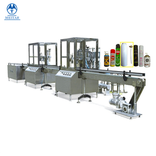 QGQ 750 Full Automatic Rust Resistant Spray Aerosol Filling Machine line