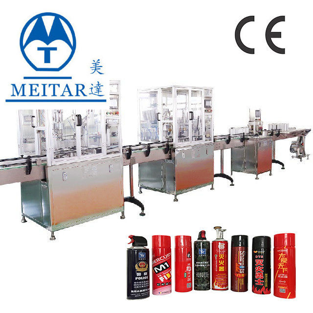 China Automatic Household fire extinguishing agent spray filling machine line