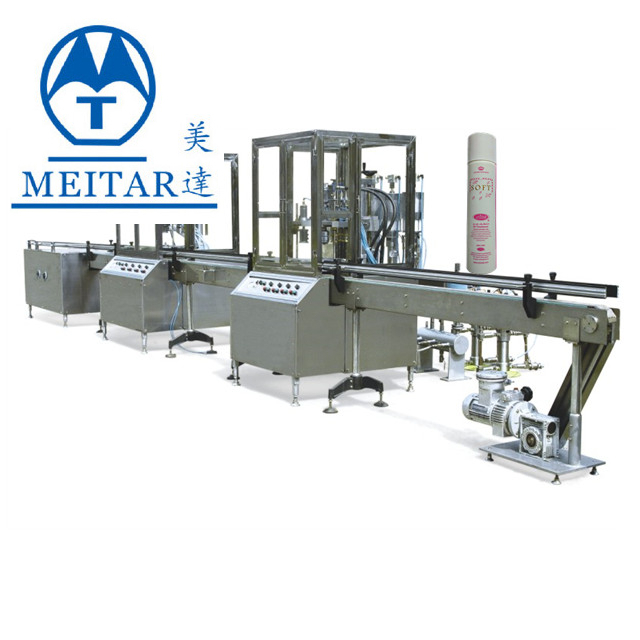 Full automatic Air Freshener Aluminium can high Accurancy Aerosol Filling Machine line 