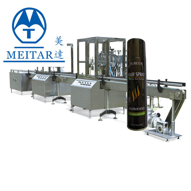 High quality Factory direct sale full automatic QGQ 750 hair spray Aerosol spray Filling Machine 