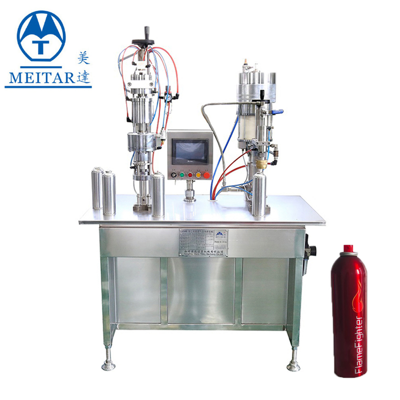 High Quality QGBES 500ML Semi-automatic bag on valve spray filling machine