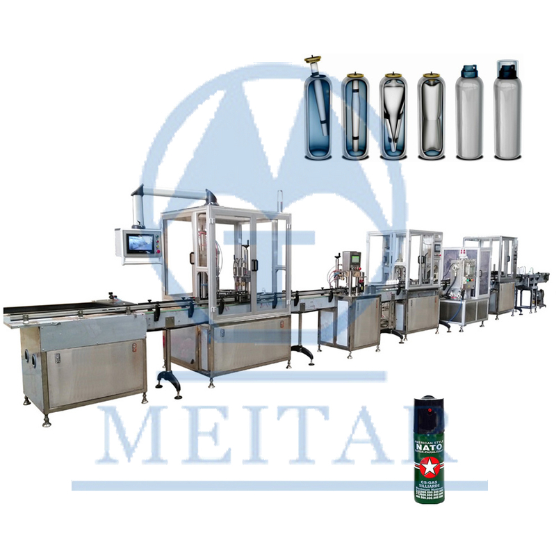 China BOV Full Automatic police spray aerosol filling machine 