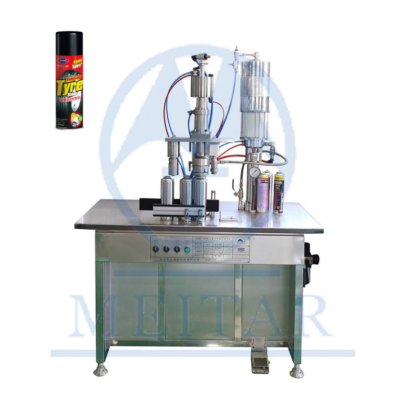  Semi - automatic 3 in 1 Insecticide spray aerosol Filling machine