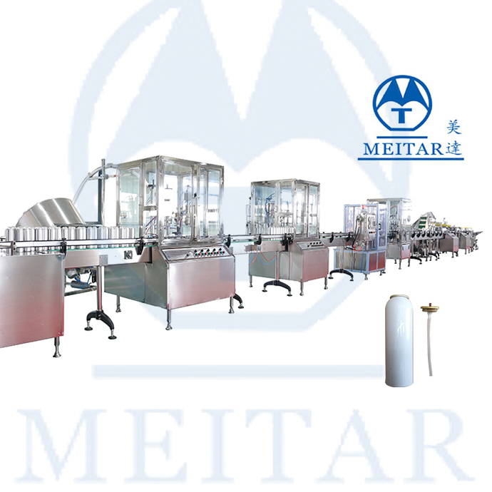 China Automatic dimethyl ether（DME） gas aerosol filling machine 