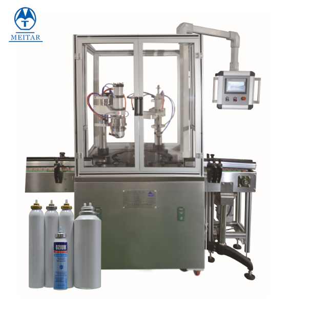 Factory direct sale QW20EY China Automatic 20mm Bag On Valve Aerosol Filling Machine 