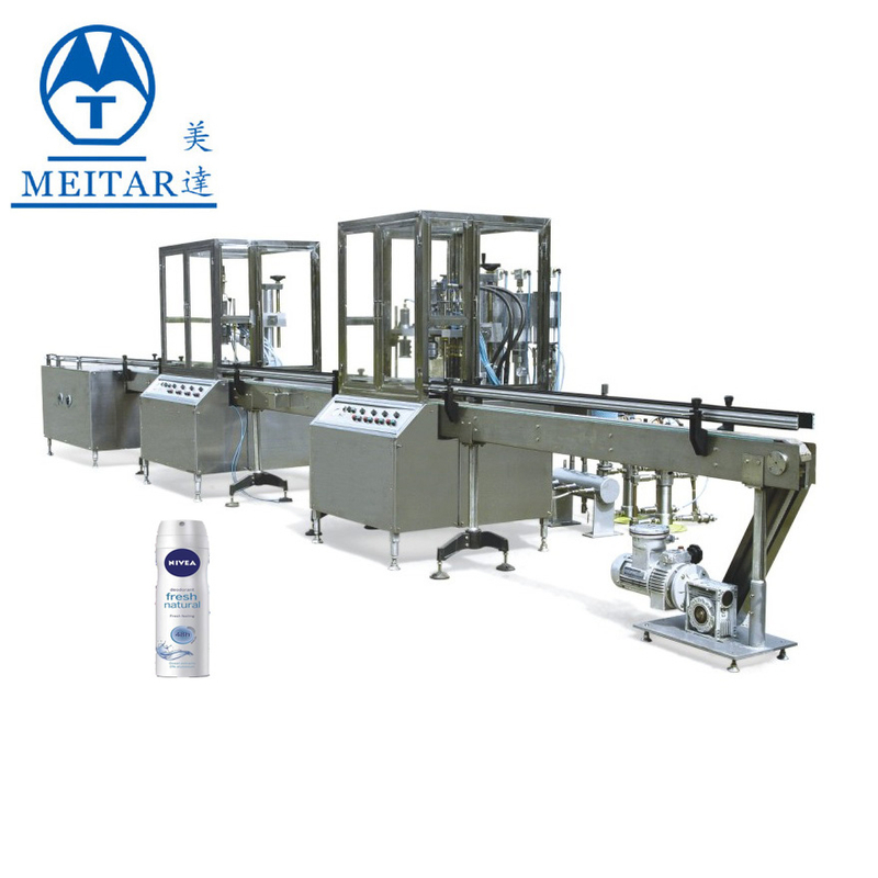 China Aluminium can Household foam cleaning Aerosol Filling Machine 