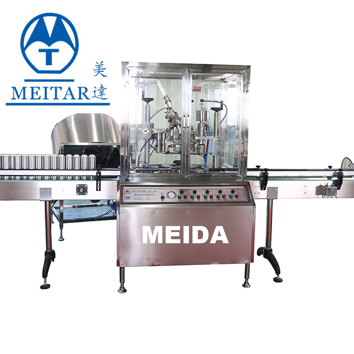 High quality Meida QGQ 750 Full automatic toilet cleaner spray aerosol Filling Machine Line 