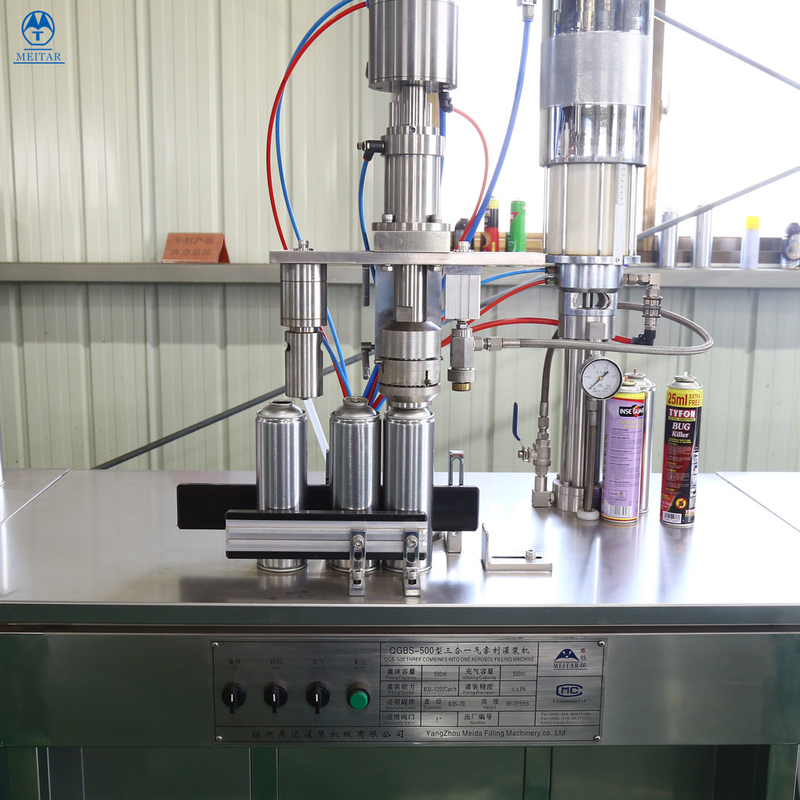  QGBS -500 3 in 1 Semi - automatic Aerosol Filling machine