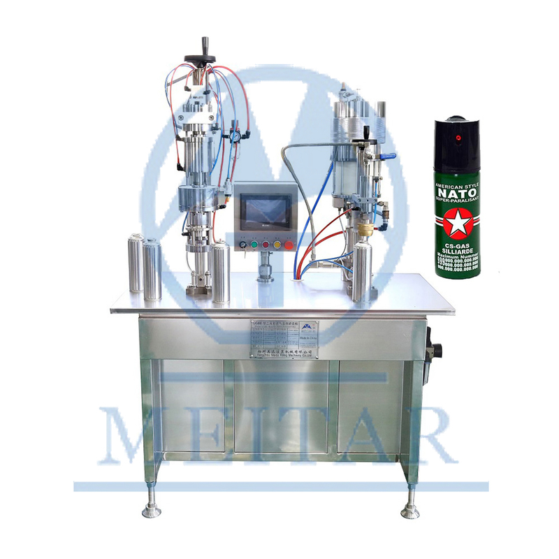 Factory direct sale QGBES 300ML Semi-automatic bag on valve aerosol spray filling machine