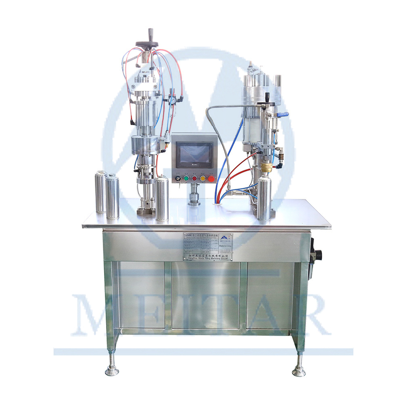 High performance factory direct sales QGBES 300ML Semi-automatic bag on valve aerosol spray filling machine