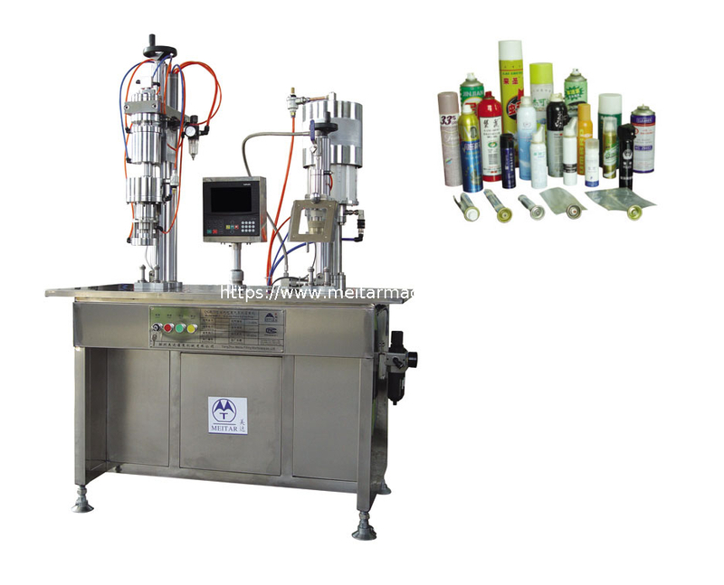 Factory direct sale QGBES 500ML Semi-automatic electronic control bag on valve spray filling machine