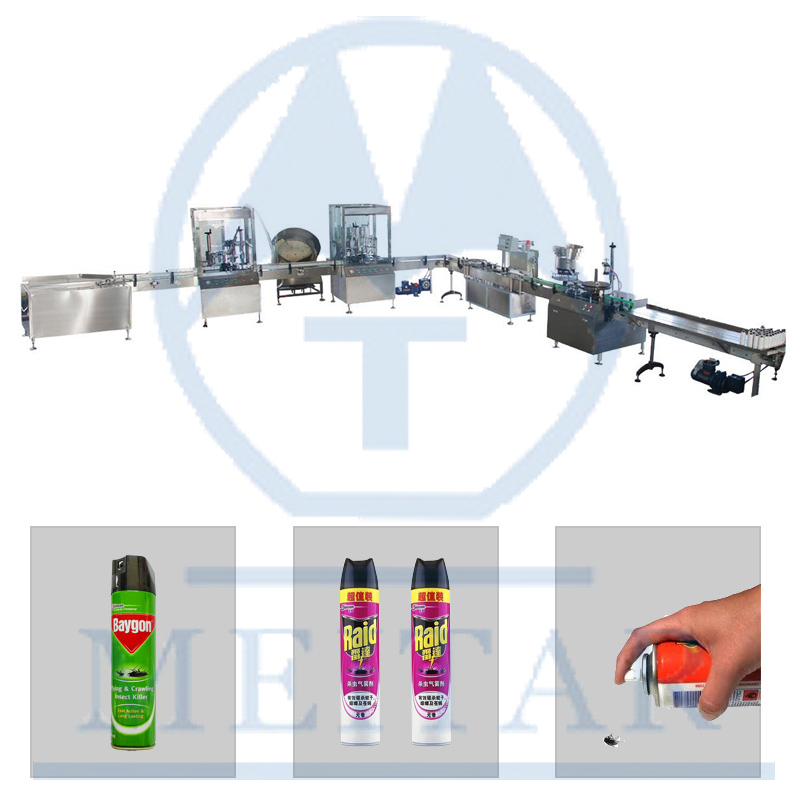 QQG 750 Factory Automatic Insecticide Aerosol spray Filling Machine