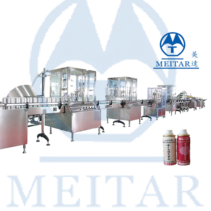 Meida High Performance Factory Automatic Insecticide QGQ750 Aerosol Filling Machine