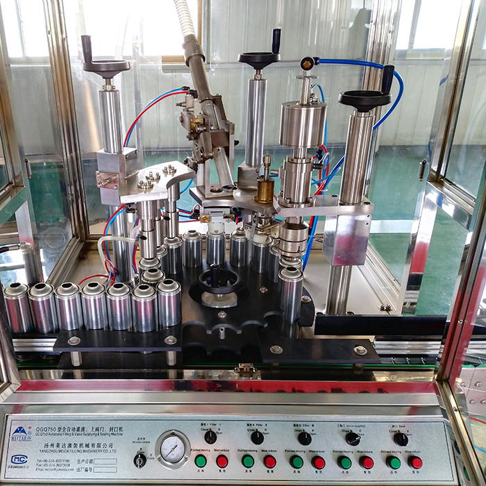 Full automatic Air Freshener Aluminium can high Accurancy Aerosol Filling Machine line 