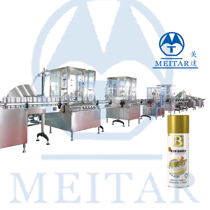  Automatic spray paint aerosol filling machine