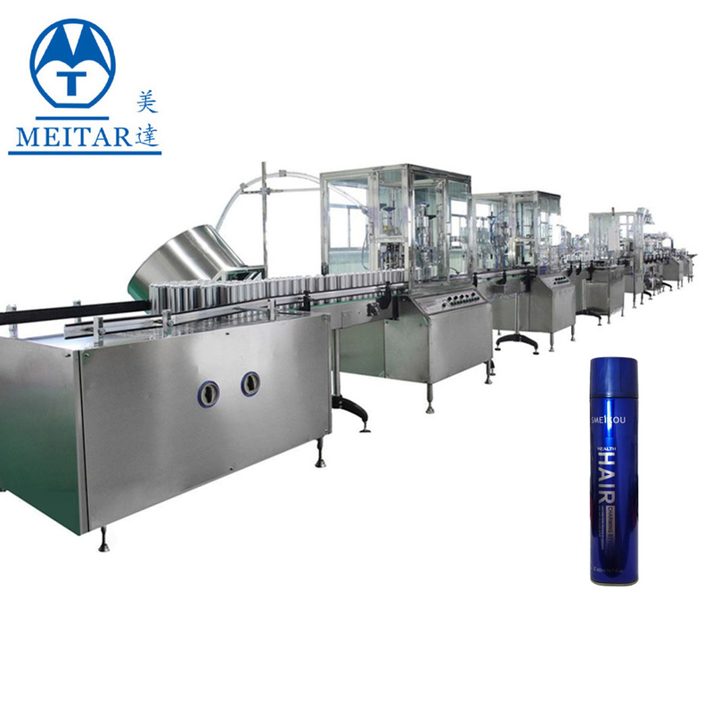 Factory direct sale QGQ 750 hair spray Aerosol Filling Machine Line