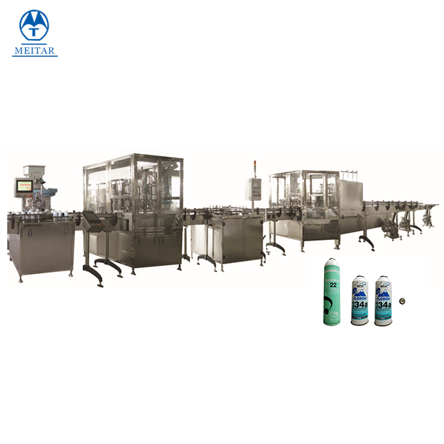 China High Quality QGQGS1000 Automatic 134a under-cap filling machine line