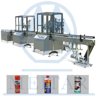 Manufactory QGQ 750 full automatic anti rust spray Aerosol Filling Machine line 