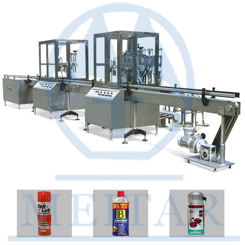 Meida Manufacturer QGQ 750 Full Automatic Rust Resistant Spray Filling Machine Production Line