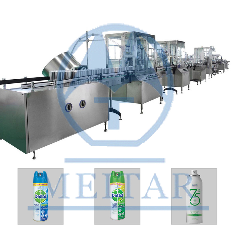 Air Freshener Aluminium can high speed high Accurancy Aerosol Filling Machine