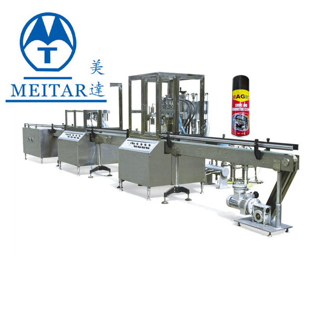 Meitar factory QGQ 750 Full Automatic filling machine for Car Care Spray