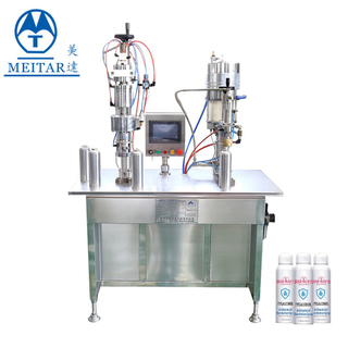 Factory direct sale QGBES 500ML Semi-automatic electronic control bag on valve spray filling machine