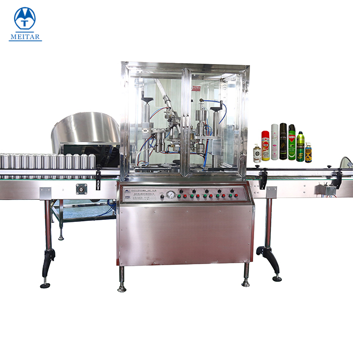 QGQ 750 Automatic Aerosol filling machine for Car Care Spray 