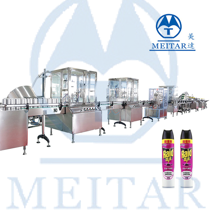 Automatic Insecticide Aerosol spray Filling Machine