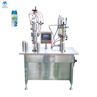 QGBES Semi-automatic bag on valve 75% alcohol disinfectant care spray aerosol filling machine