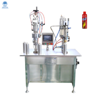 China QGBES 700 ml semi-automatic bag on valve Fire extinguishing agent spray filling machine 