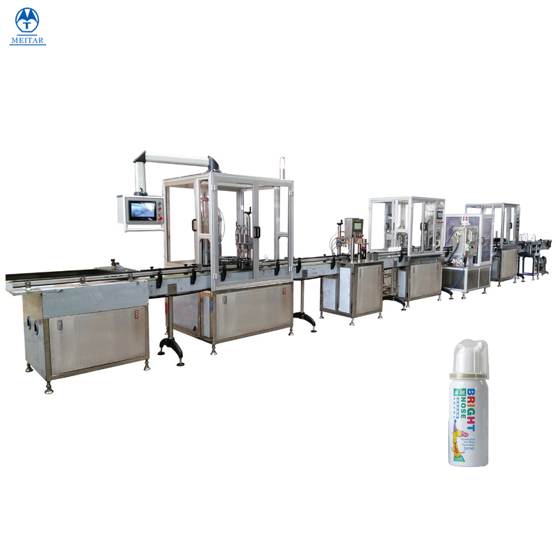 China Full Automatic BOV Whitening and moisturizing sunscreen spray aerosol Filling Machine