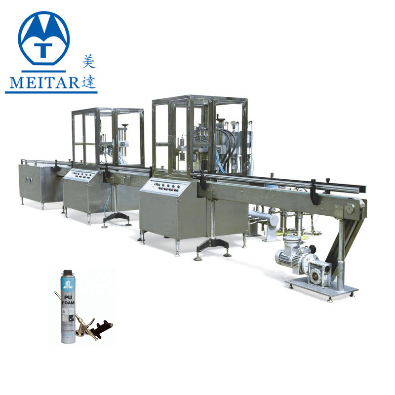 High quality PU Foam Aerosol Filling Machine Line