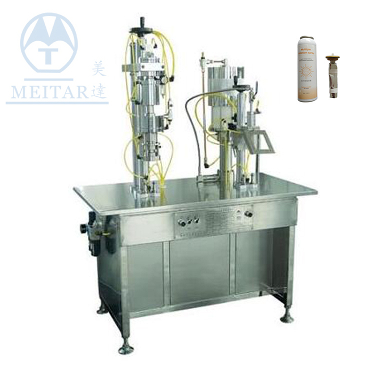 High purity QGB2Y bag on valve spray aerosol filling machine 