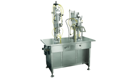 Factory direct sale QGBES 300ML Semi-automatic bag on valve aerosol spray filling machine