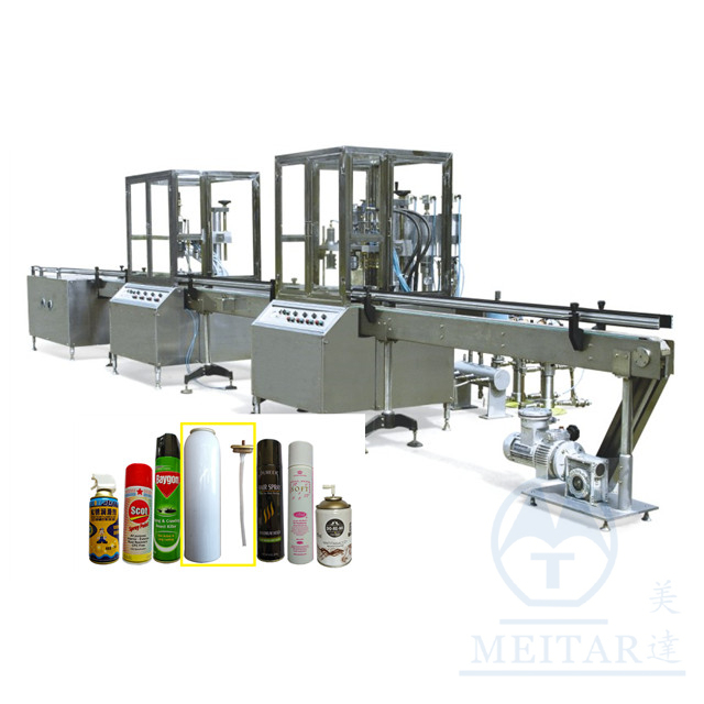 Factory full automatic intelligent PLC control aerosol filling machine