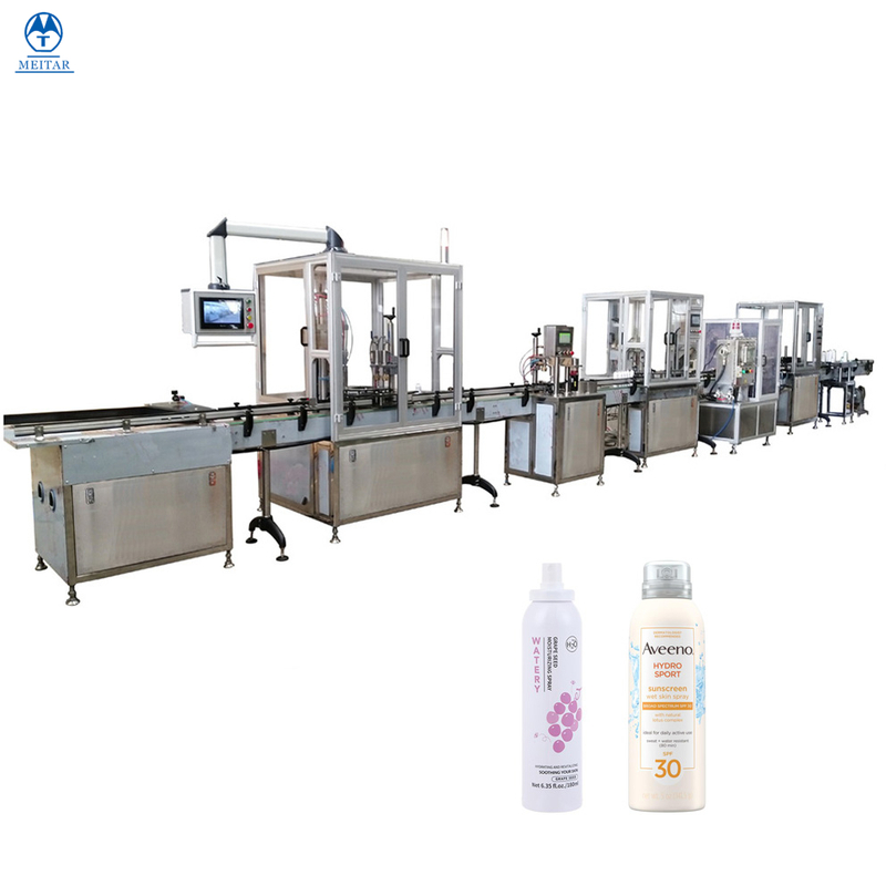 aluminum can Full Automatic Bag on Valve Filling Machine line