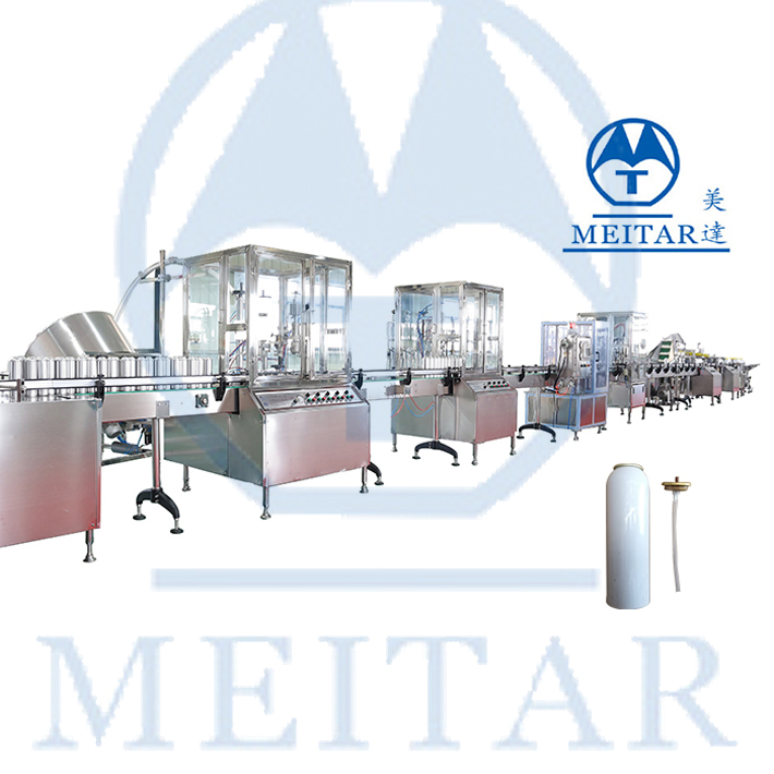 Meida Manufacturer QGQ 750 Full Automatic Rust Resistant Spray Filling Machine Production Line