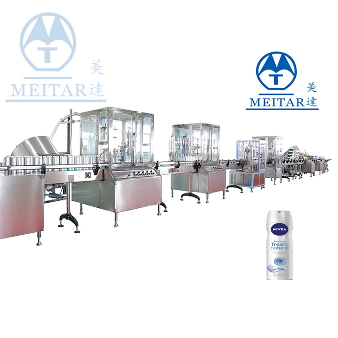 Automatic sunscreen spray aerosol filling machine