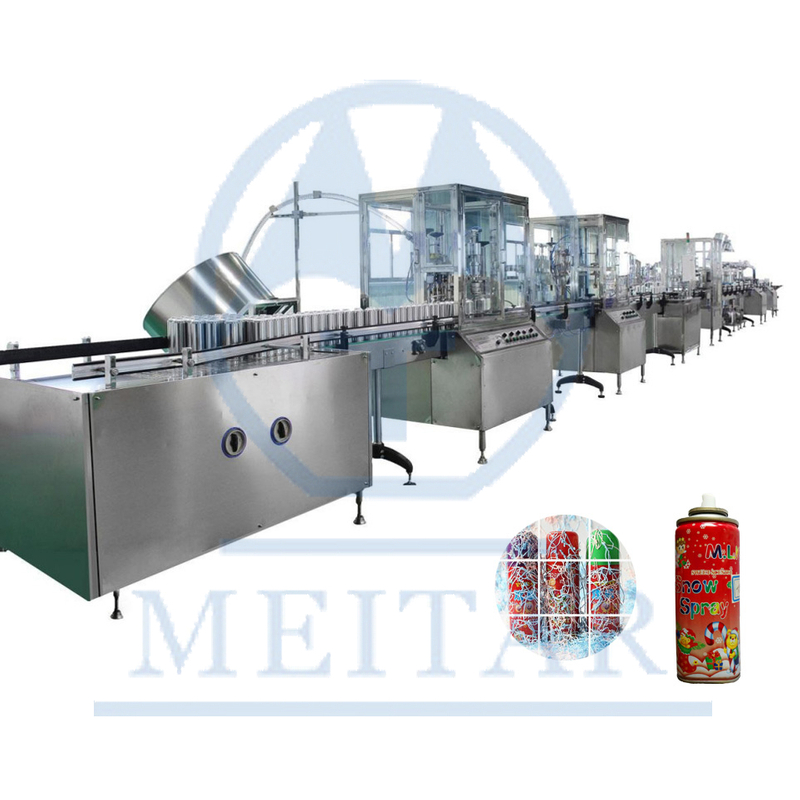 China factory Automatic snow aerosol spray aerosol filling machine line 