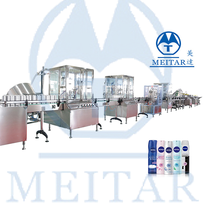 High Quality Full automatic body spray filling machine line