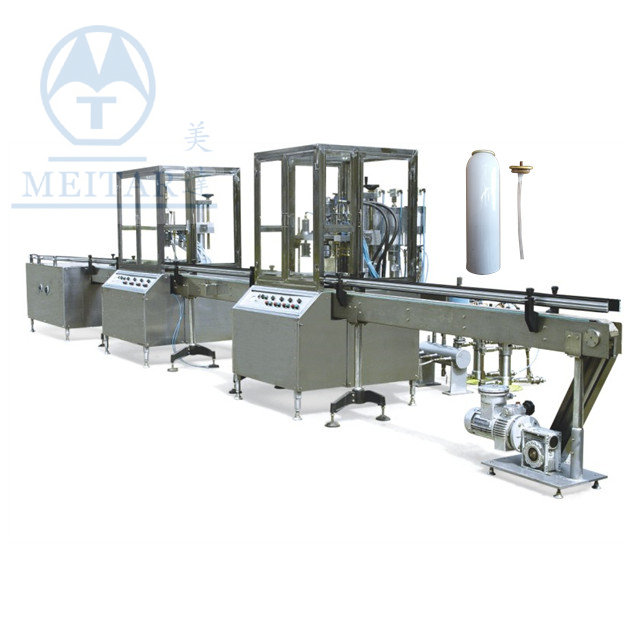  Automatic leather spray aerosol filling machine 