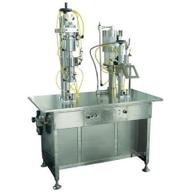 Meida QGB2Y double index Air Freshener Semi Automatic Bag on Valve Aerosol Filling Machine