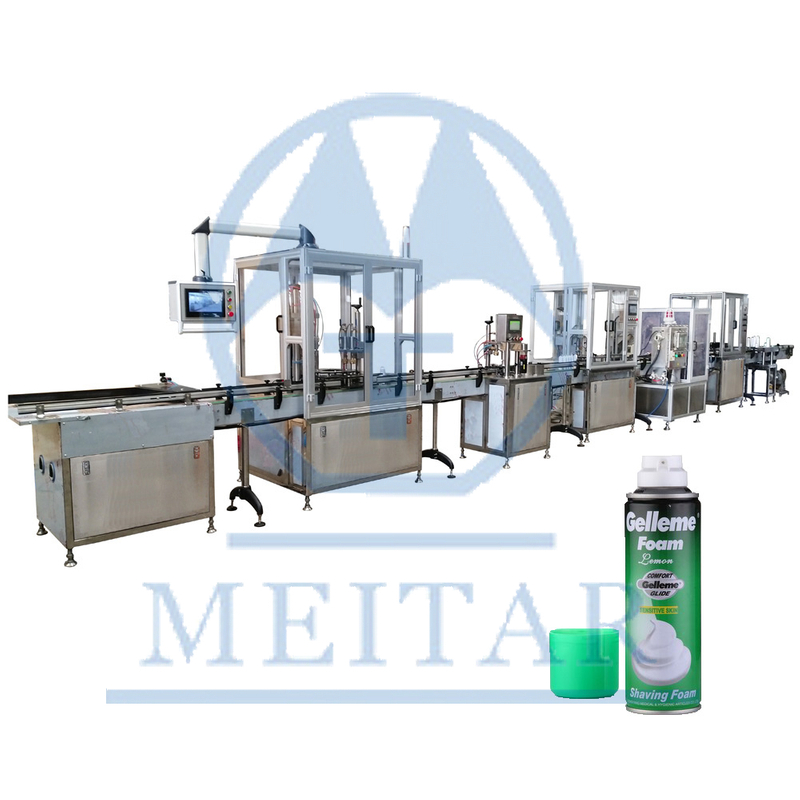  Automatic BOV Shaving Foam filling machine line