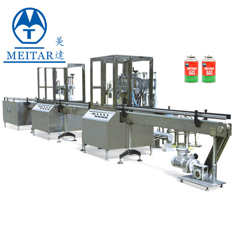 Meitar Factory product QGQ 750 Full automatic butane gas filling machine line 