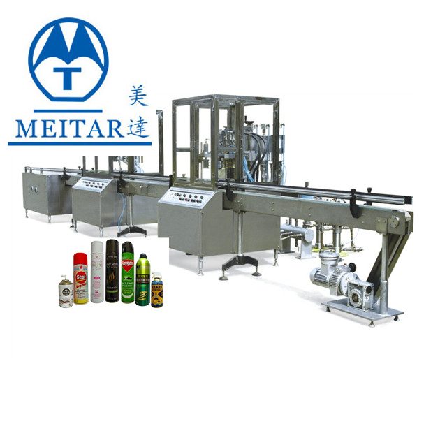 Chinese Best -selling Factory Automatic Insecticide QGQ750 Aerosol Filling Machine line 