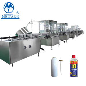 China Manufactory QGQ750 Full Automatic aerosol Filling machine line 